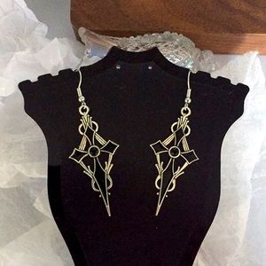 🍏50% OFF/3+...👻🎃Gothic Cross Halloween Dangle Earrings (Silver color)
